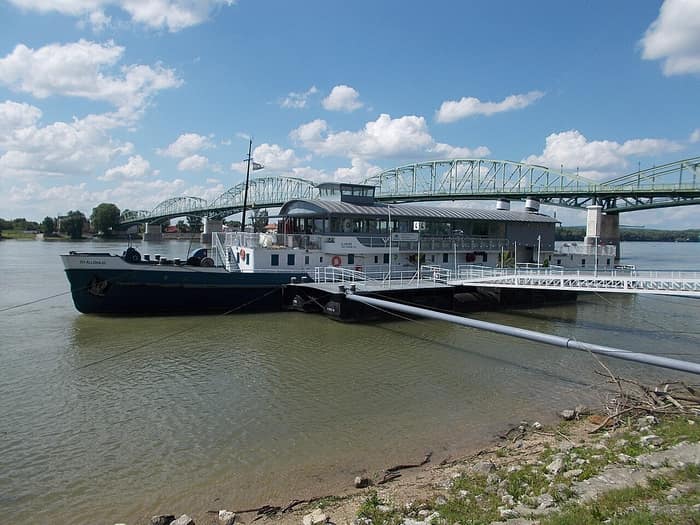 A ship at Primate's Island in Esztergom