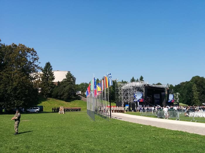Commemoration of the 75th anniversary of the uprising in Banská Bystrica, view 1