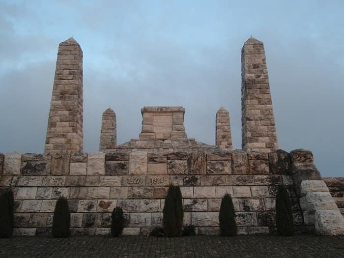 View of the Štefánik mausoleum and the surrounding hills