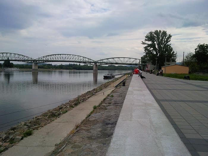 The riverside at Štúrovo on the Slovak bank
