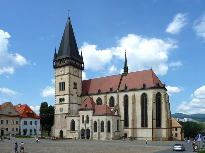 The Basilica of St Giles on the Town Hall Square in Bardejov