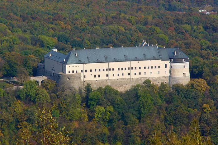 Červený Kameň Castle seen from the Kukla hill