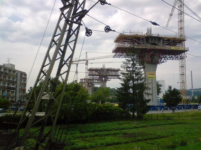 The viaduct crossing Považská Bystrica