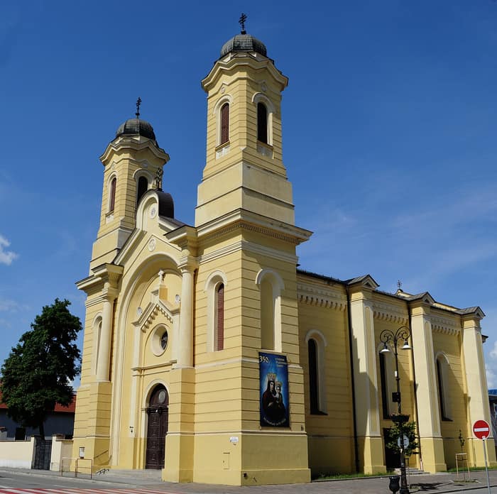 Exterior of the Greek Catholic cathedral in Košice