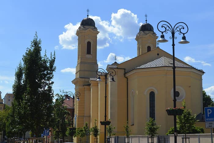 Another view of the Greek Catholic cathedral in Košice