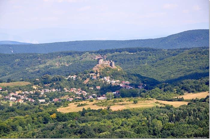 Šomoška Castle ruins on their hill