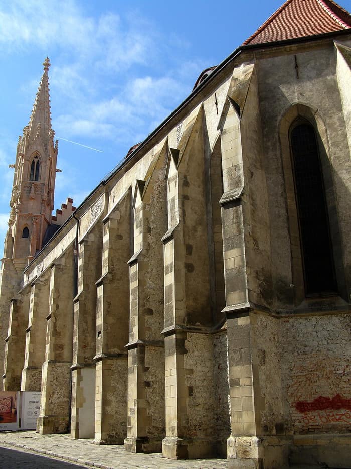 The Gothic Clarissine Church in the Old Town of Bratislava