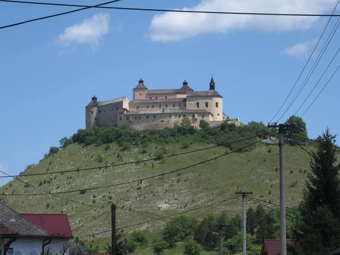 Krásna Hôrka Castle on its hill above Krásnohorské Podhradie