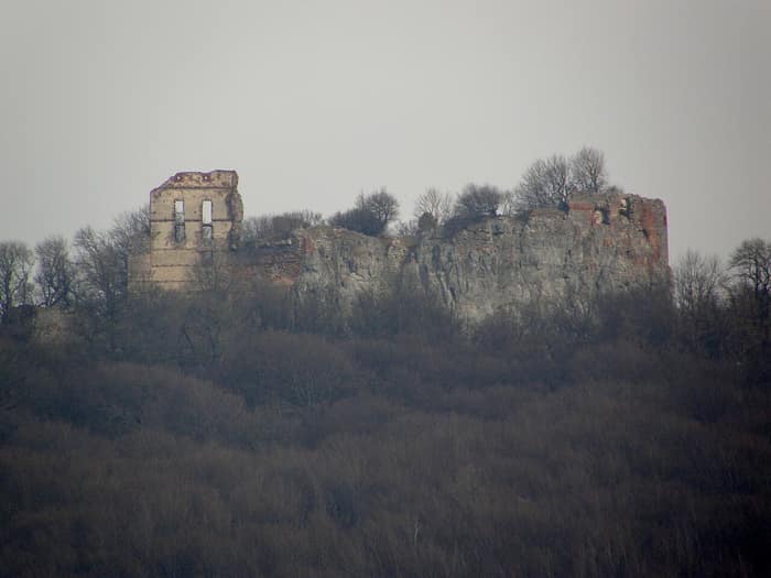 Ruins of Pajštún Castle on the edge of the Little Carpathians