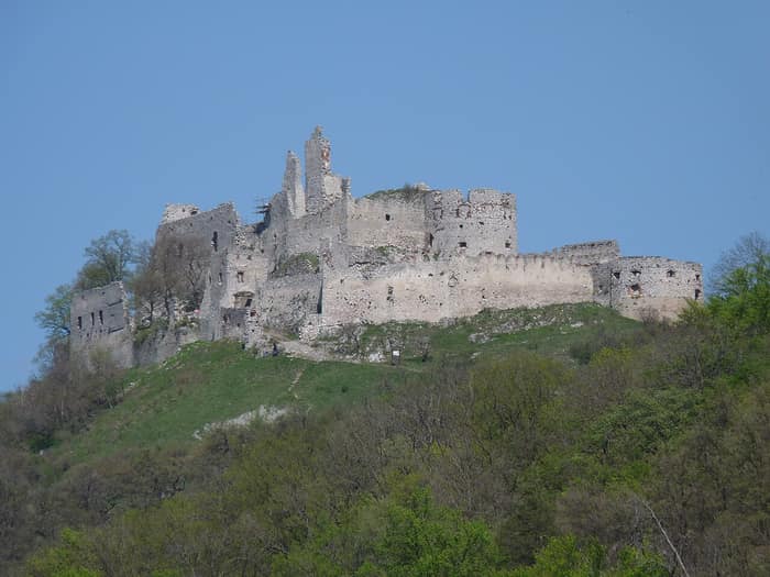Ruins of Plavecký Castle in the Little Carpathians