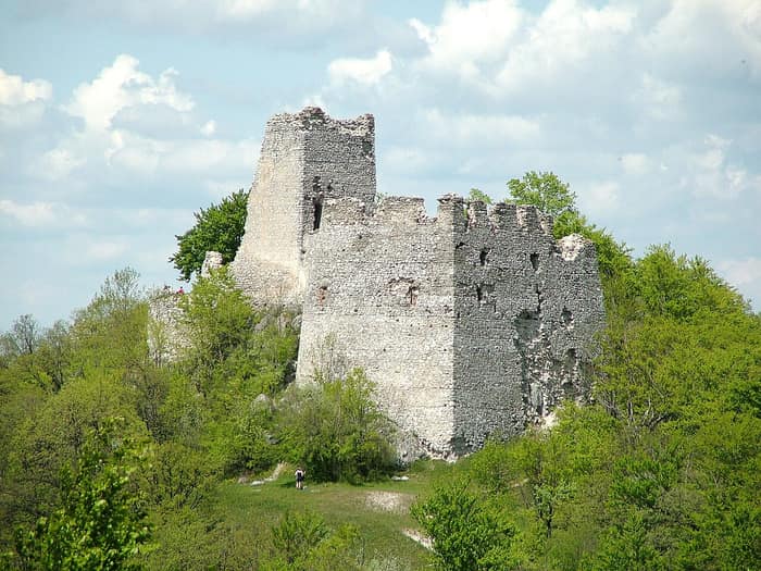 Tematín Castle ruins on the ridge of Považský Inovec