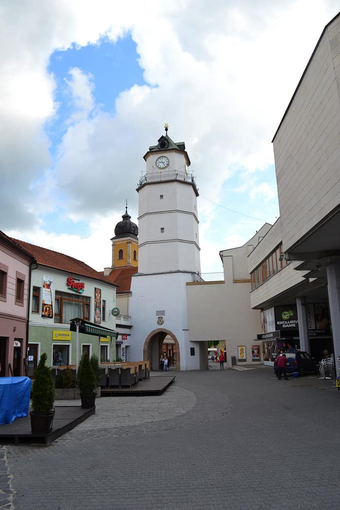 The Dolná brána city tower in the centre of Trenčín
