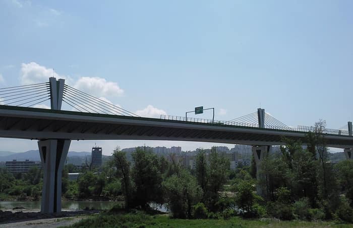 The Považská Bystrica viaduct on the D1 motorway, photographed in 2010
