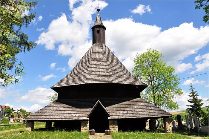 The wooden Church of All Saints in Tvrdošín