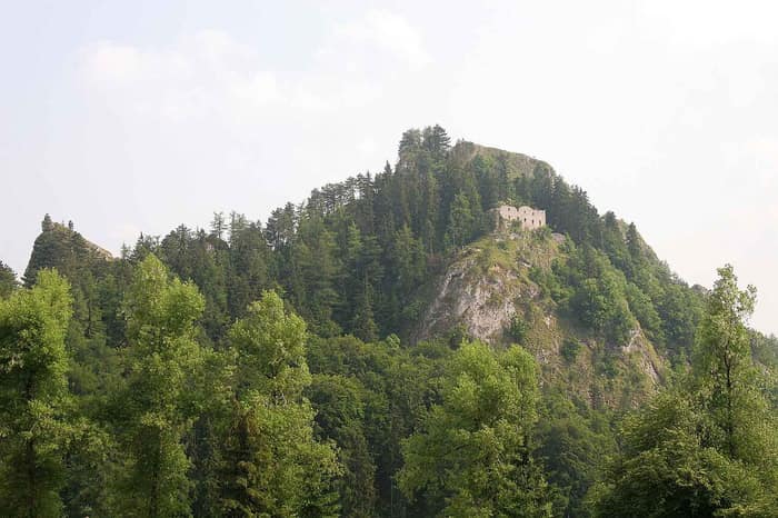 Ruins of Vršatec Castle on its rocky ridge